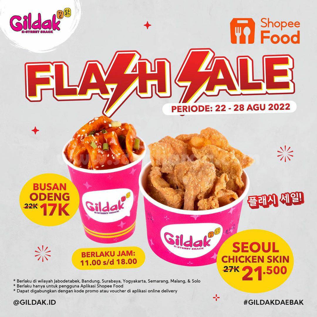 Promo GILDAK SHOPEEFOOD FLASH SALE 22 - 28 Agustus 2022